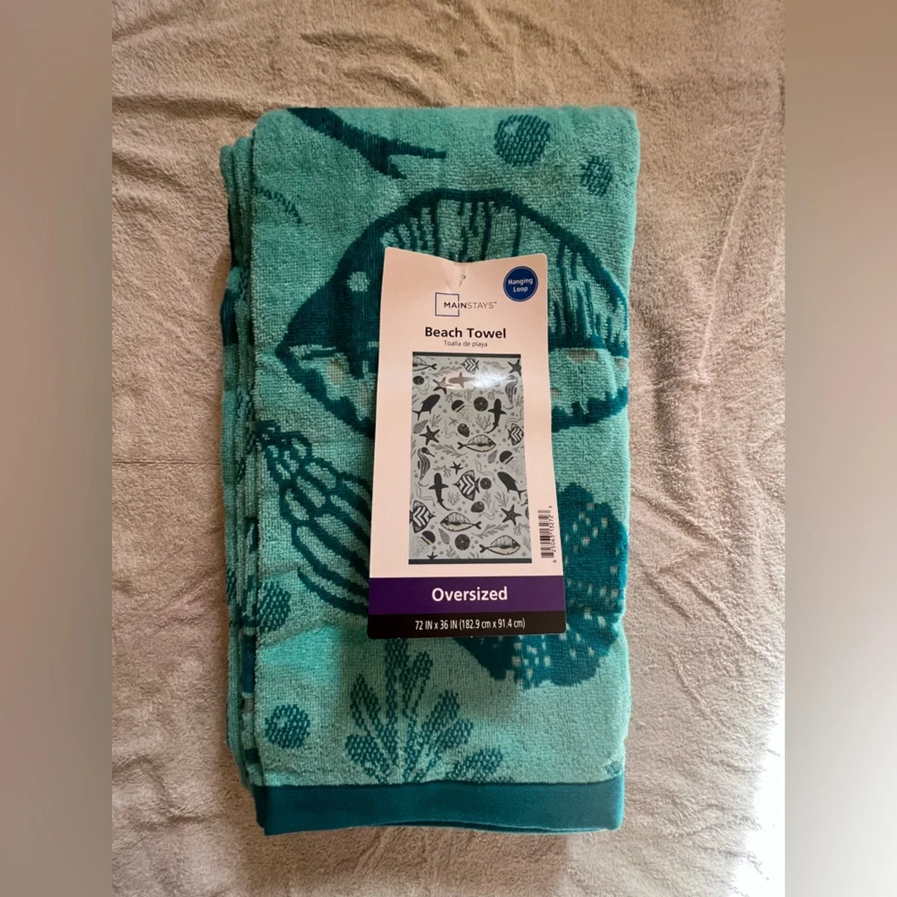 Mainstays Oversized Tropical Fish Beach Towel